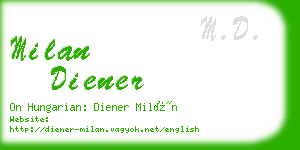 milan diener business card